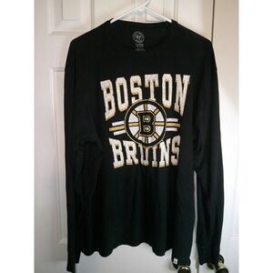 Vintage‎ 47 Brand Boston Bruins Long Sleeve T-Shirt NHL Hockey Graphic XL